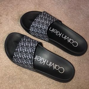 Calvin Klein Black Slides